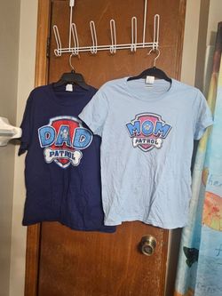mom and dad patrol T-shirts paw patrol