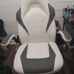 Gaming /Office Chair white N Black Leather