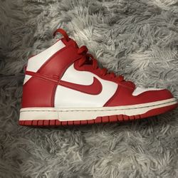 Nike dunk high championship white red