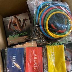 Intey 13-Pcs Portable Resistance Bands with Door Anchor, Handles, and Ankle Straps  Home Workout Set