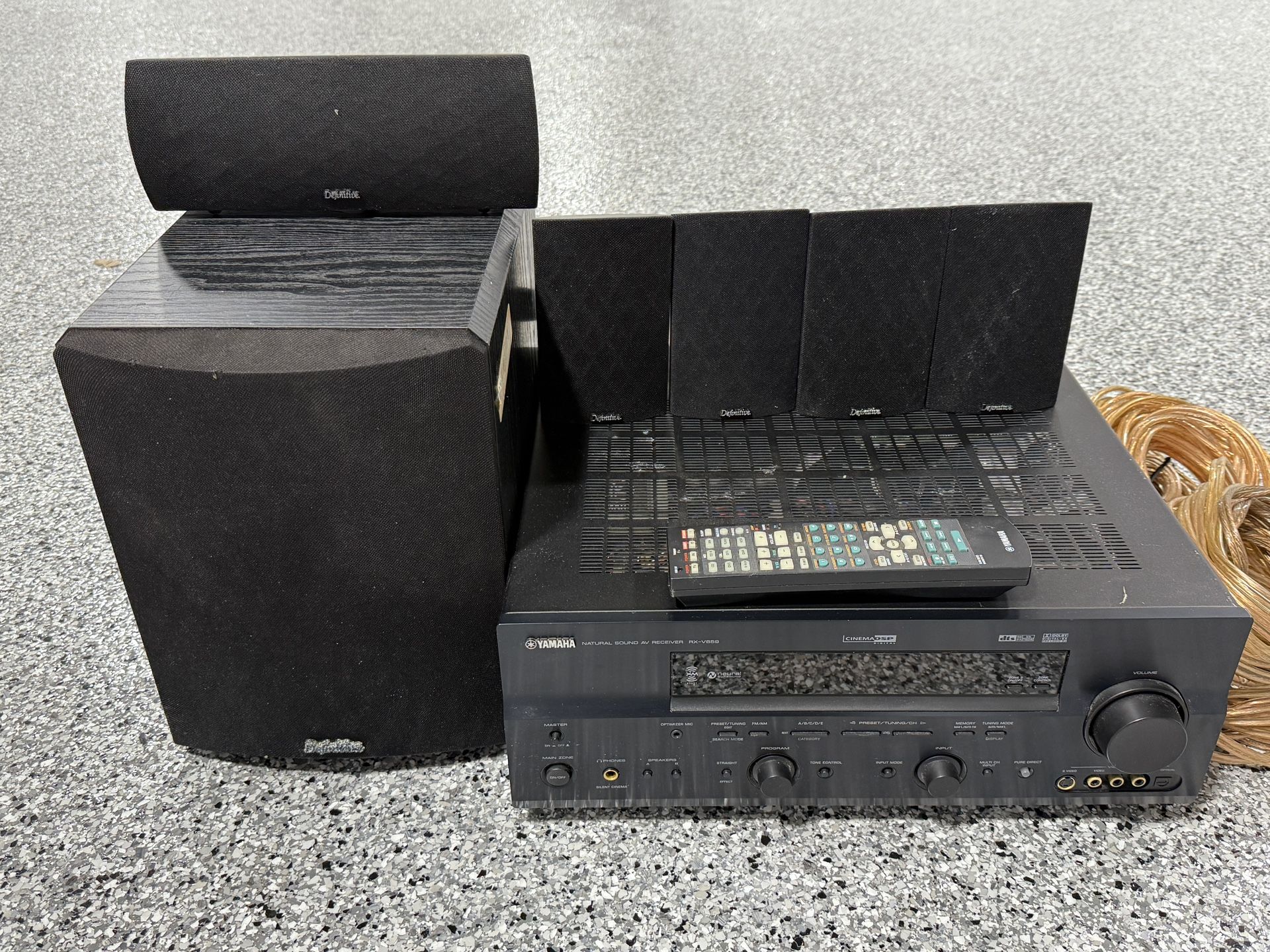 Yamaha Receiver, Definitive Technology Speaker Surround Sound System