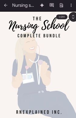 Nursing school complete bundle