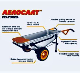 Worx WG050 Aerocart 8-in-1 Yard Cart / Wheelbarrow / Dolly 