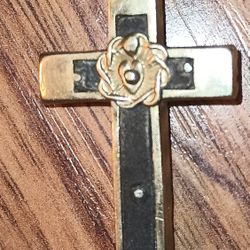 18kt White gold France   Rosicrucian  Pendant Hand Made Early 1900s