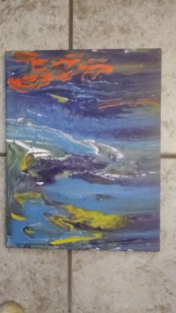 Acrylic paint pour - painting