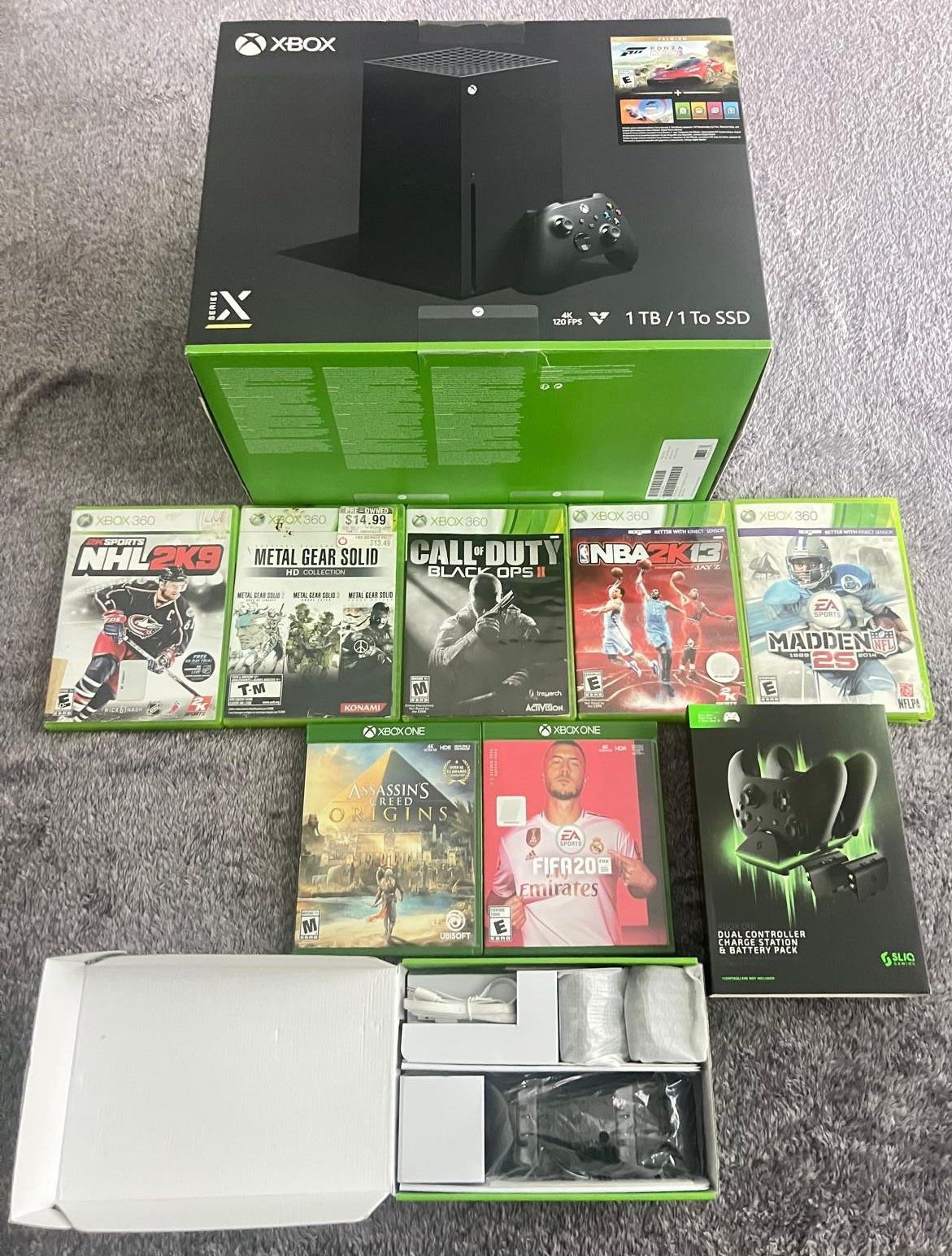 🎮 Microsoft Xbox Series X 1TB | 4K 120 FPS | 8K HDR Carbon Black (Forza Horizon 5 Bundle + Extras)