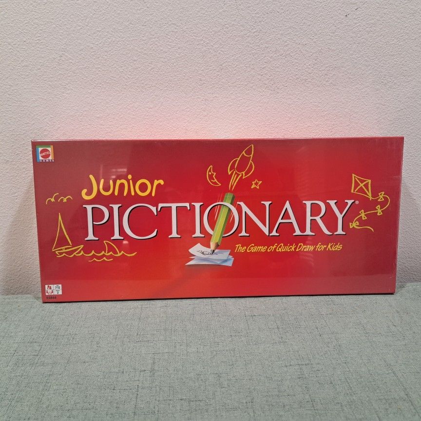 NEW Mattel Games JUNIOR PICTIONARY The Game Of Quick Draw Age 7+ Game