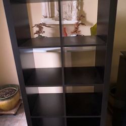 Black 8-Cube Organizer Shelf