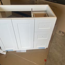Glacier Bay Bannister 37 in. Single Sink White Bath Vanity