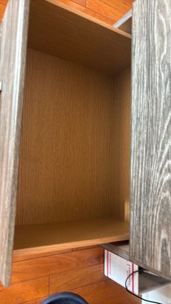 Gray Wood Grain Night Stand