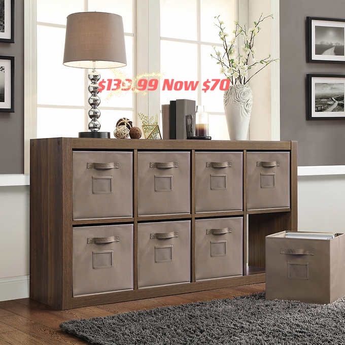 Like New! Assembled O'nin Room Divider with 8 Storage Bins for Sale in