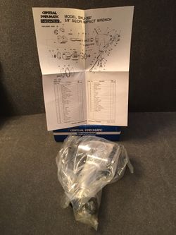 Central Pneumatic Professional 3/8” Sq. Dr. Pistol Grip Impact Wrench NEW