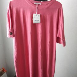 Zara Oversized  Pink Dress Size Medium