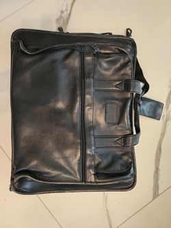 Tumi Black Leather Briefcase Laptop Bag