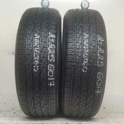 2 Tires 225 60 17 Firestone destination LE2 high tread no repairs