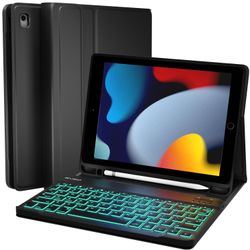 EVEO IPad Case With Keyboard 10.2"- 9th 8th 7th Generation IPad Case With Keyboard - Premium IPad Keyboard For IPad 9th/8th/7th Gen, 10.2 Inch BLACK.