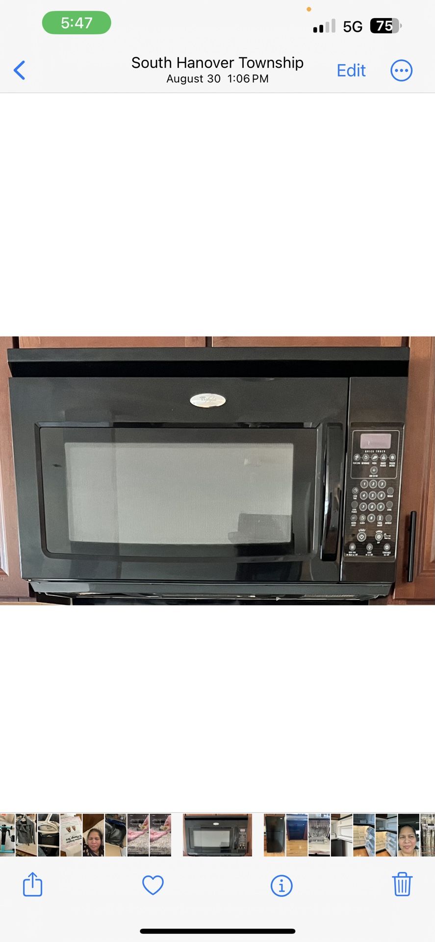 Whirlpool Microwave Over The Range