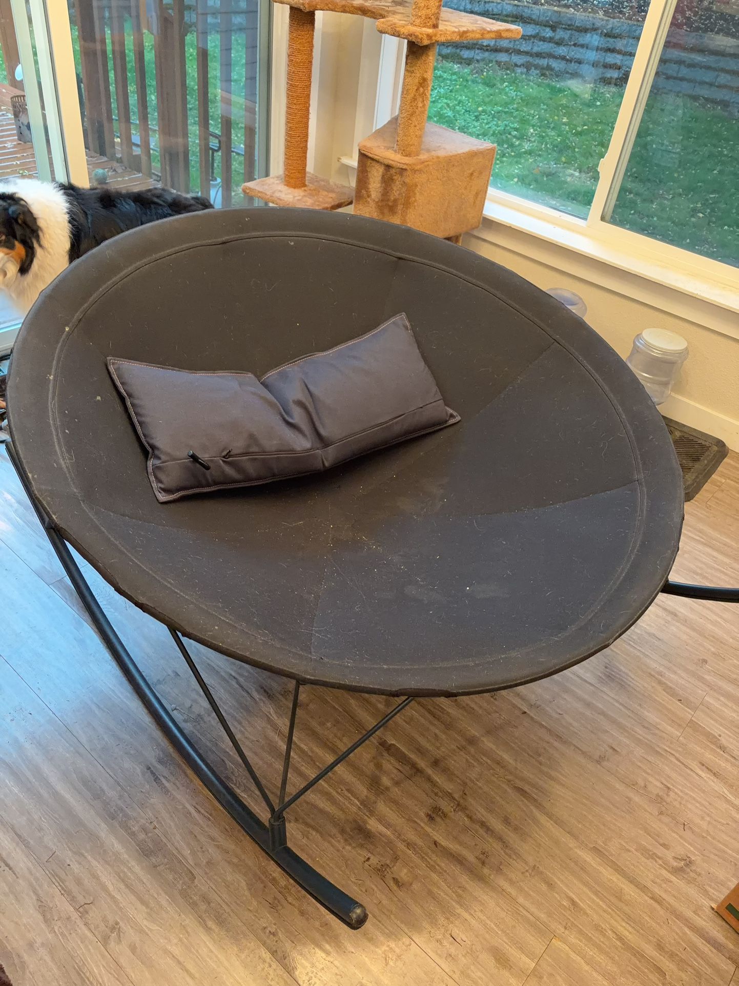 Cozy Black Saucer Rocking Chair 