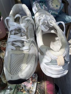 New Balance White Lace-Up Sneakers