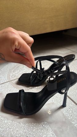 Fashion Nova Black Strappy Heeled Sandals