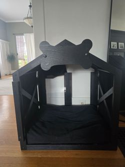Wooden dog bed house