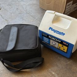 Cooler And Small Padded Bag