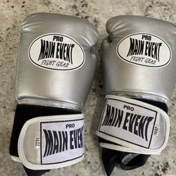 Silver boxing 🥊 gloves 