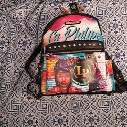 La Phillipe Art Back Pack With Studs And Rhinestone