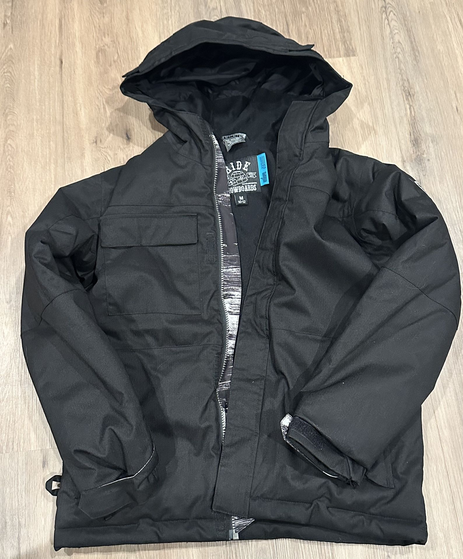 Ride Snowboards HYDRAPCL Hooded Youth Zip Up Jacket Sz. M 10-12