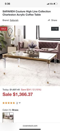 Overstock acrylic coffee table deals