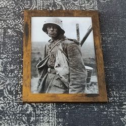 WW1 German Soldier Framed Photo Print 8.5" x 11"