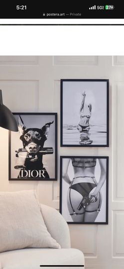 3 Set Floating Photos With Frames 