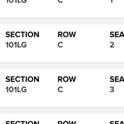 Dodgers vs. Marlins 4/28 Tuesday Loge 101 Row C