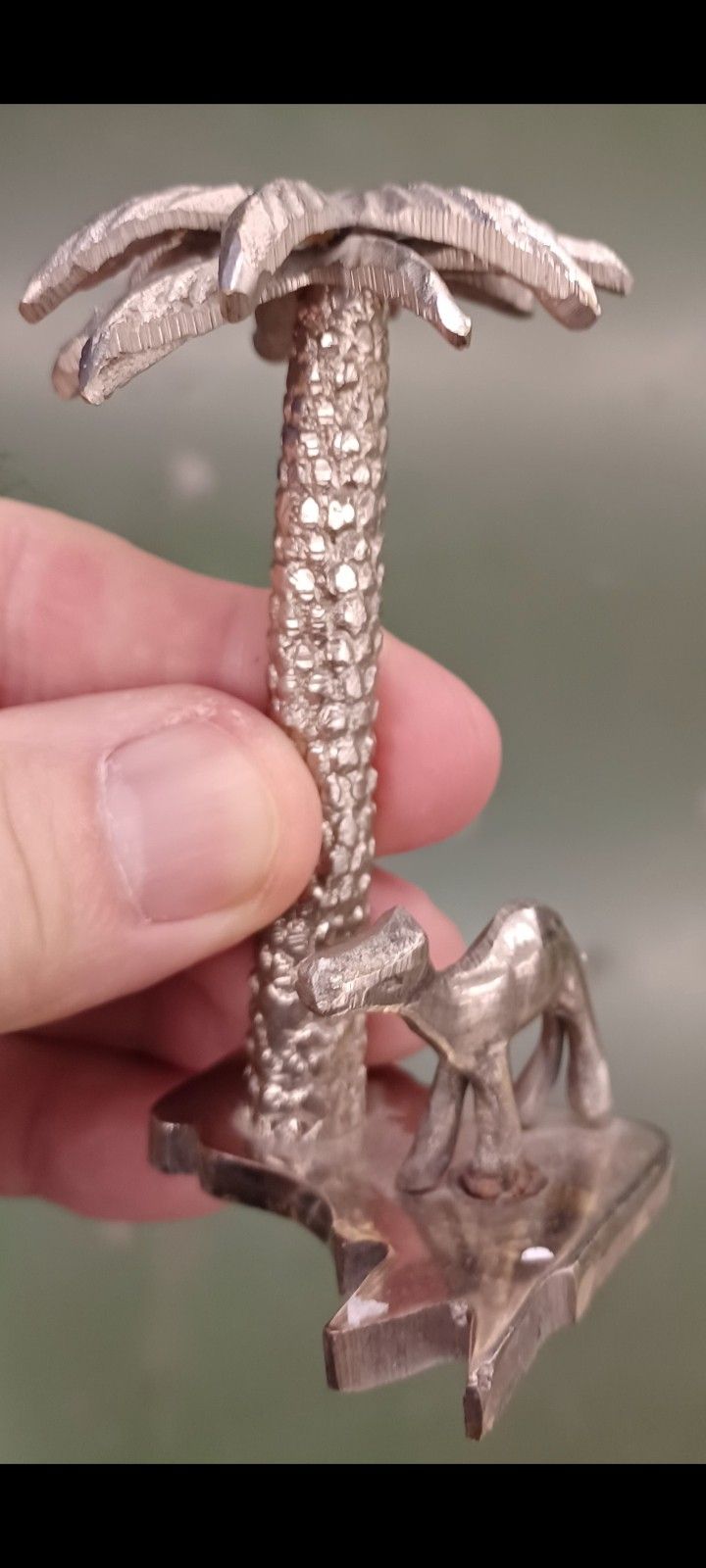 Silver Plated Palm Tree/ Camel