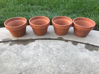 Set of 4 Silma Italian made terracotta pots