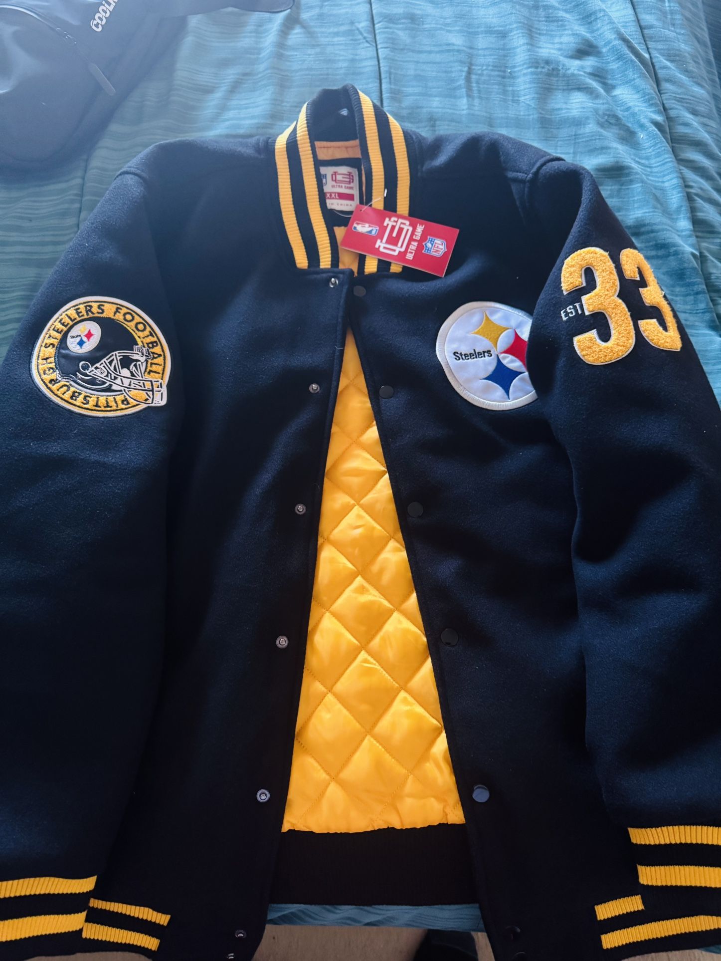 Brand New Pittsburgh Steelers Leather man Jacket