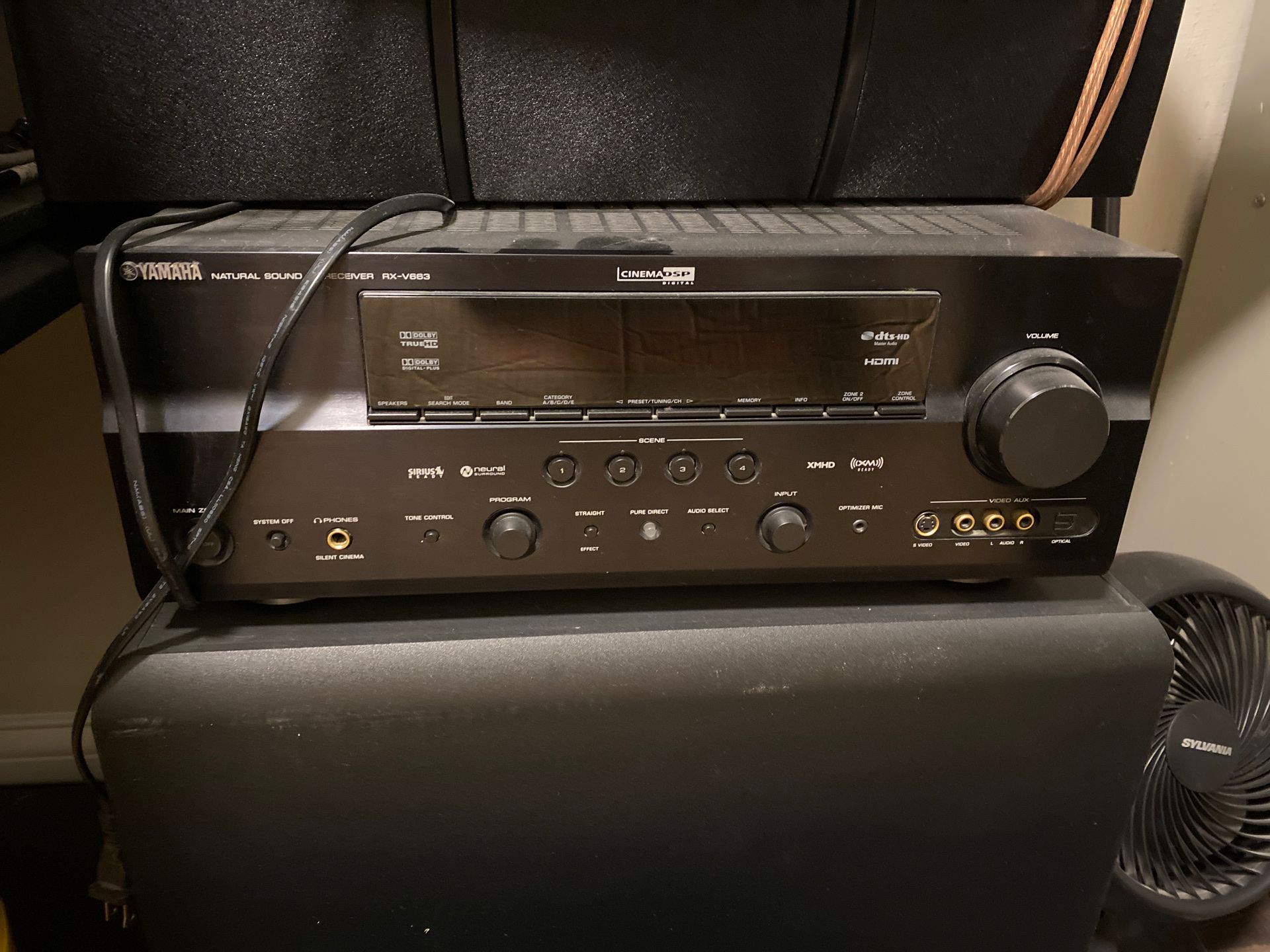 Yamaha receiver RX-V663 and Klipsh Syngery subwoofer