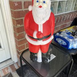 Vintage Santa Claus Blow Mold By Union . Outside Or In