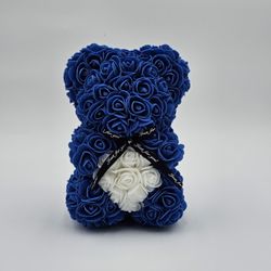 Handmade Forever Blue Rose Bear (Special Offer Of $9 a piece)