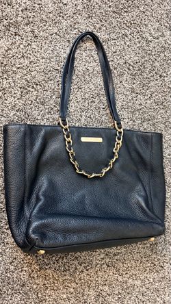 Large Michael Kors Black Leather Tote Bag