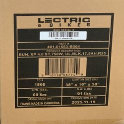 Lectric XP 4 Electric Bike 750W Black