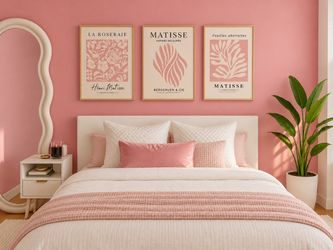 Set of 3 Framed Pink Matisse Wall Art Prints – 16x20