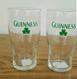 Guinness With Four Leaf Clover Glass