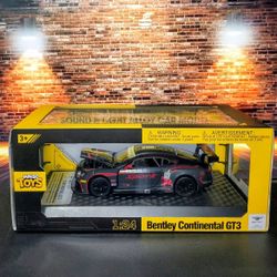 1:24 Sound & Light Alloy Car Model Bentley Continental GT3 (Black)