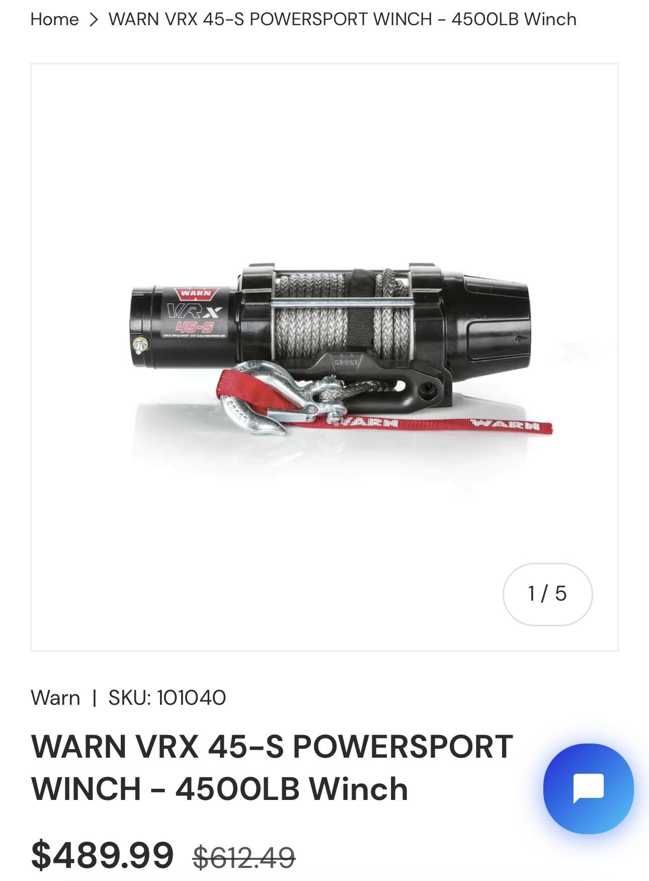 VRX 45-S POWERSPORT WINCH - 4500LB Winch