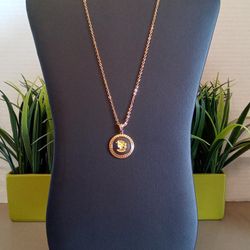 Wedgwood England GP Medallion & Chain