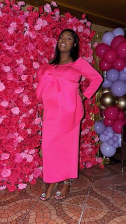 Pink baby shower dress