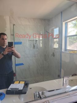 Shower door glass