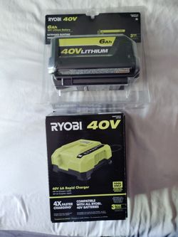 Ryobi 40v battery and charger
