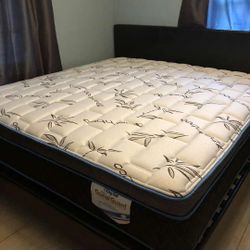 Bed frame Black King size and King Regular mattress all new